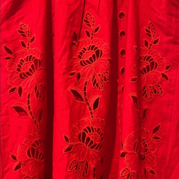 FARM RIO Red Flowers Richelieu Sleeveless Maxi Dress - Picture 6 of 13